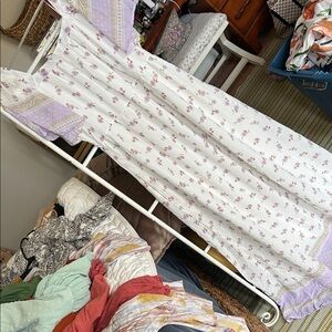 Elegant Floral Maxi Dress in Purple and White